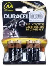 Батарейка Duracell 1500  AA*4шт (LR6-4BL BASIC) - Магазин "Игровой Мир" - Приставки, игры, аксессуары. Екатеринбург