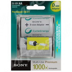 Аккумуляторы Sony HR6-2BL 2100mAh + D-size adaptor - Магазин "Игровой Мир" - Приставки, игры, аксессуары. Екатеринбург