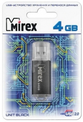 4GB USB флеш-диск MIREX Unit Black - Магазин "Игровой Мир" - Приставки, игры, аксессуары. Екатеринбург